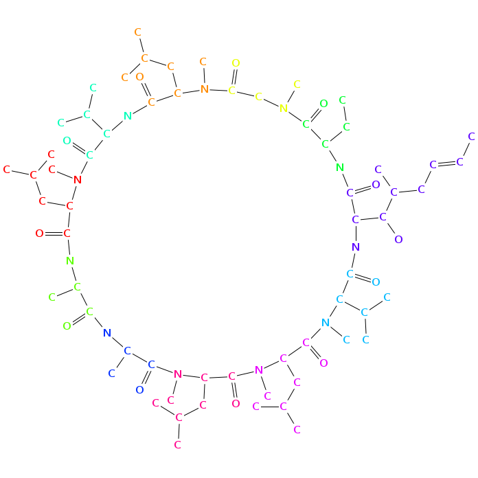 cyclosporin L chemical structure Chemical structure