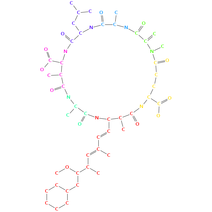 microcystin LA chemical structure Chemical structure
