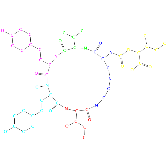 anabaenopeptin T chemical structure Chemical structure