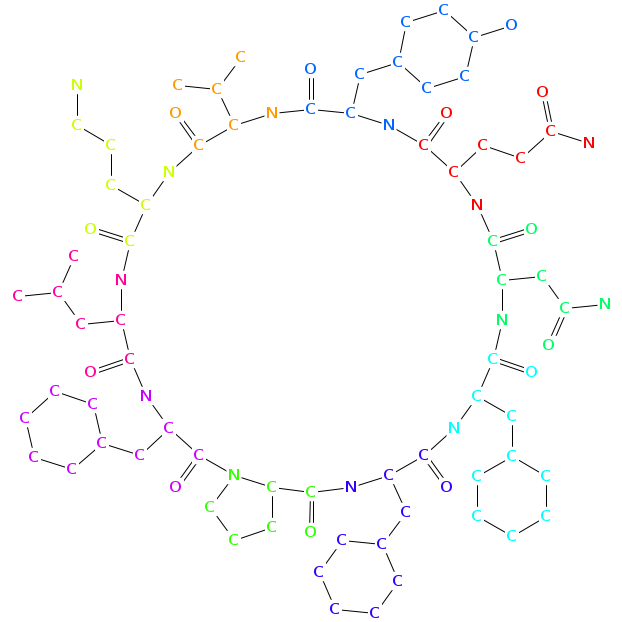 tyrocidine A chemical structure Chemical structure