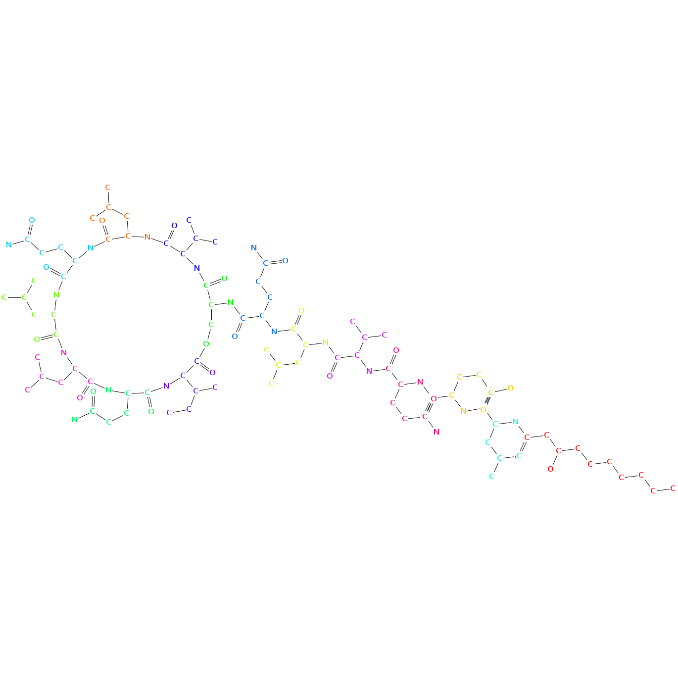 xantholysin A chemical structure Chemical structure