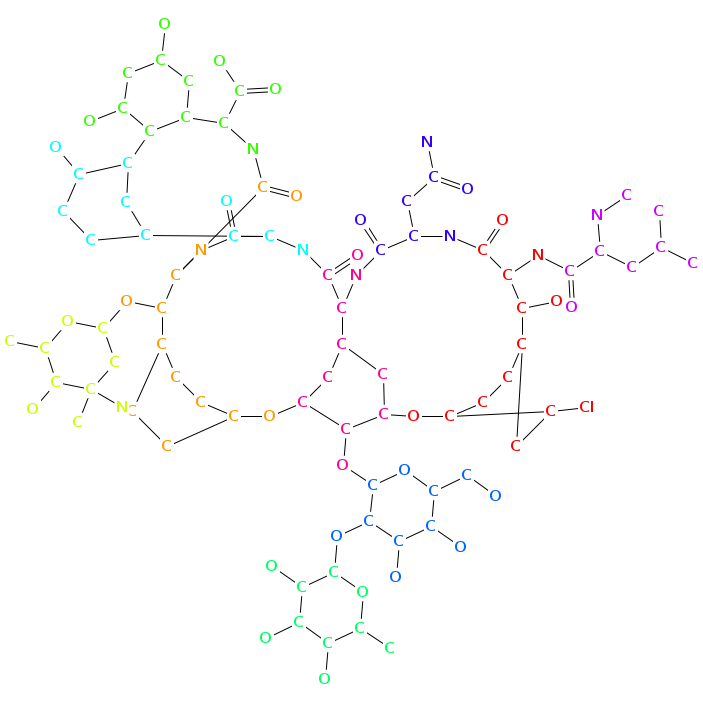 Decaplanin chemical structure Chemical structure
