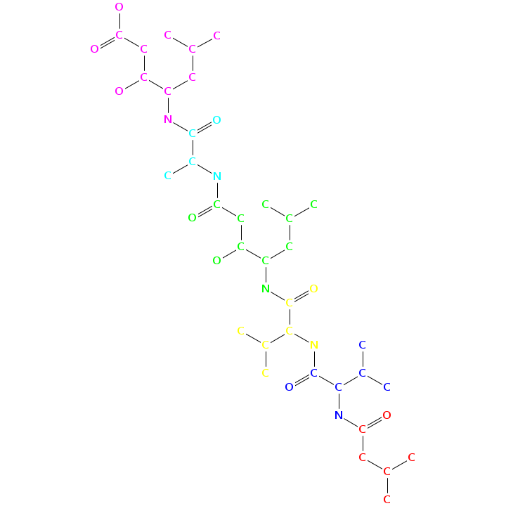 Pepstatin chemical structure Chemical structure